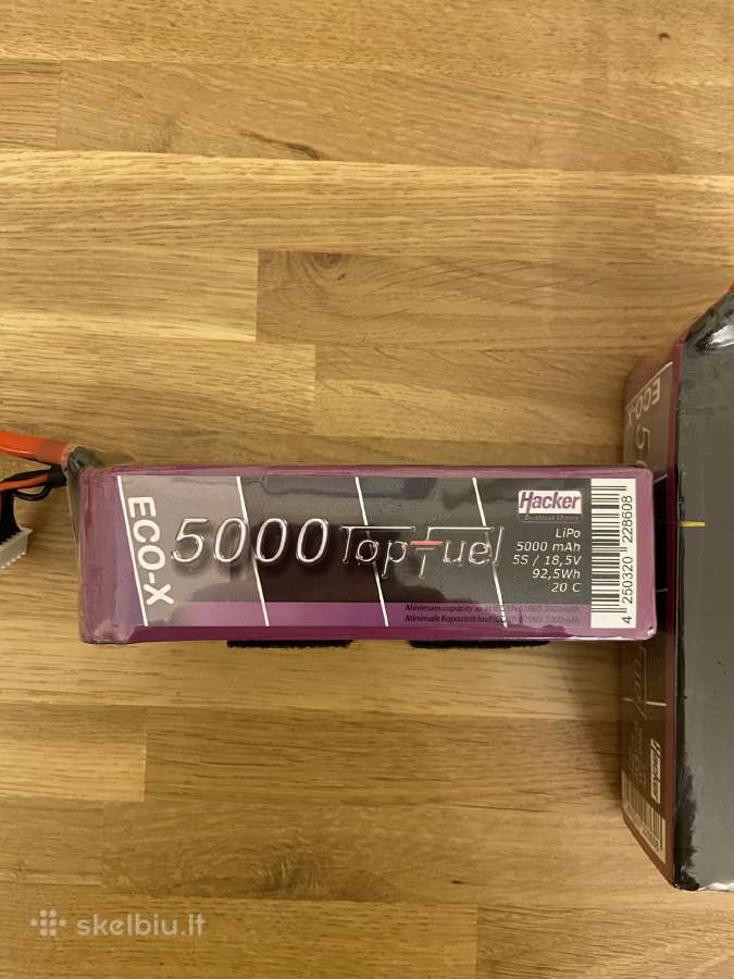 5000 mah 50s Hacker akumuliatoriai