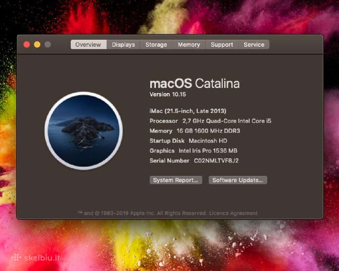 Apple iMac 21'5 kompiuteris 500gb SSD 16gb RAM - nuotraukos Nr. 4