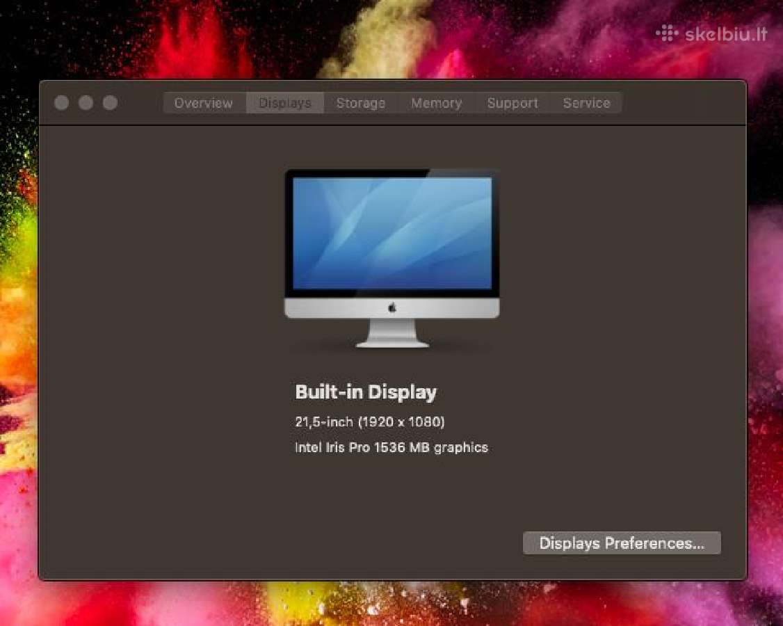 Apple iMac 21'5 kompiuteris 500gb SSD 16gb RAM - nuotraukos Nr. 5