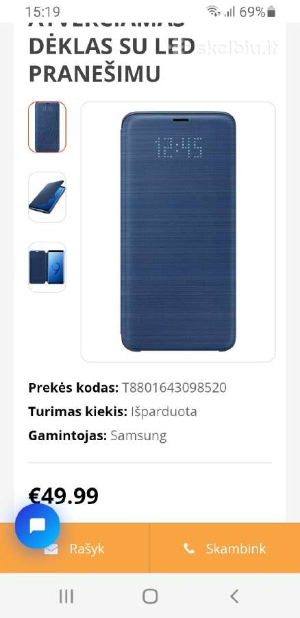 Samsung Galaxy S9 + Originalus atverčiamas dėklas - nuotraukos Nr. 4