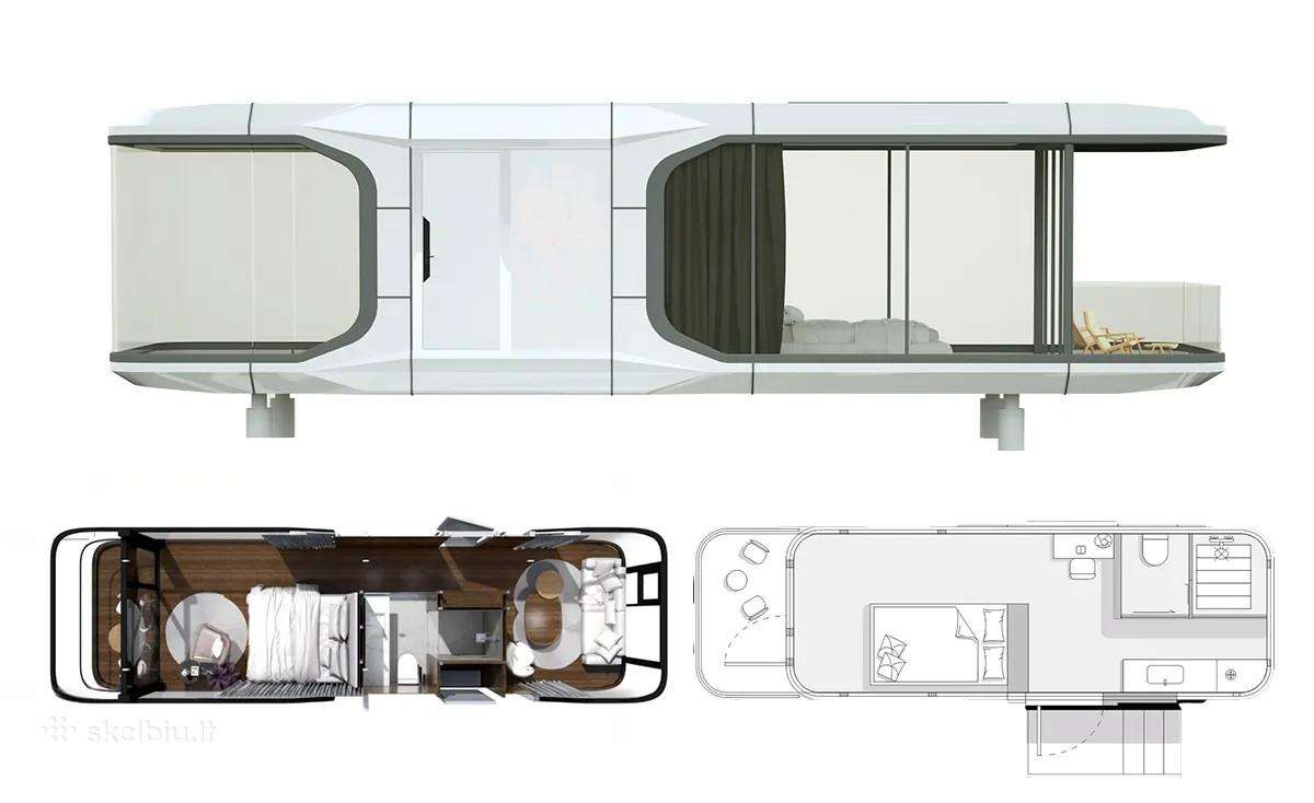 Modulinis namas, kapsulinis, ofisas, 38m² - nuotraukos Nr. 27