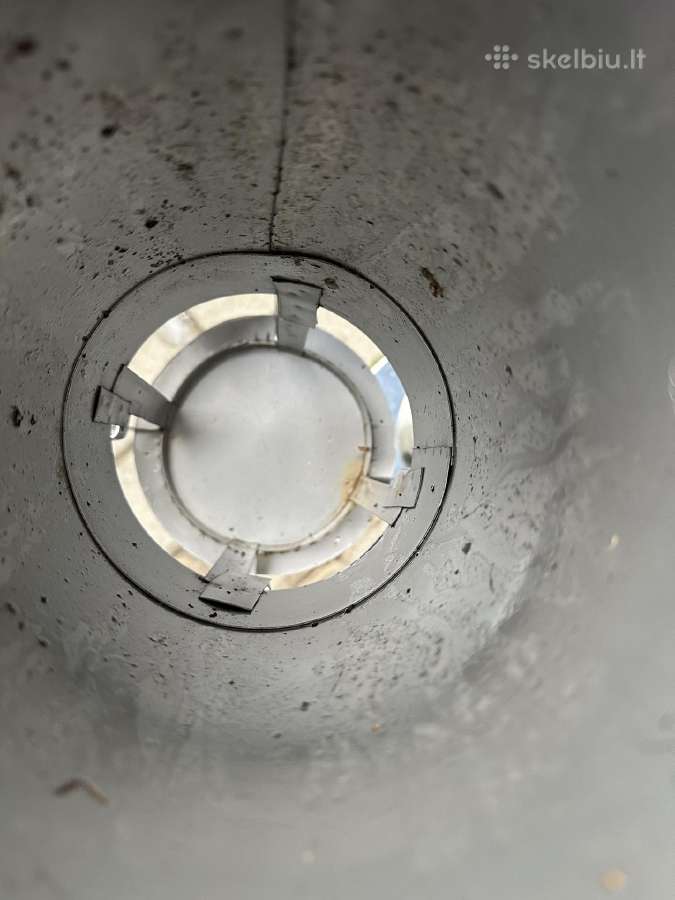 Kaminas D150 Inox su tvirtinimo plokste ir jungtim - nuotraukos Nr. 4