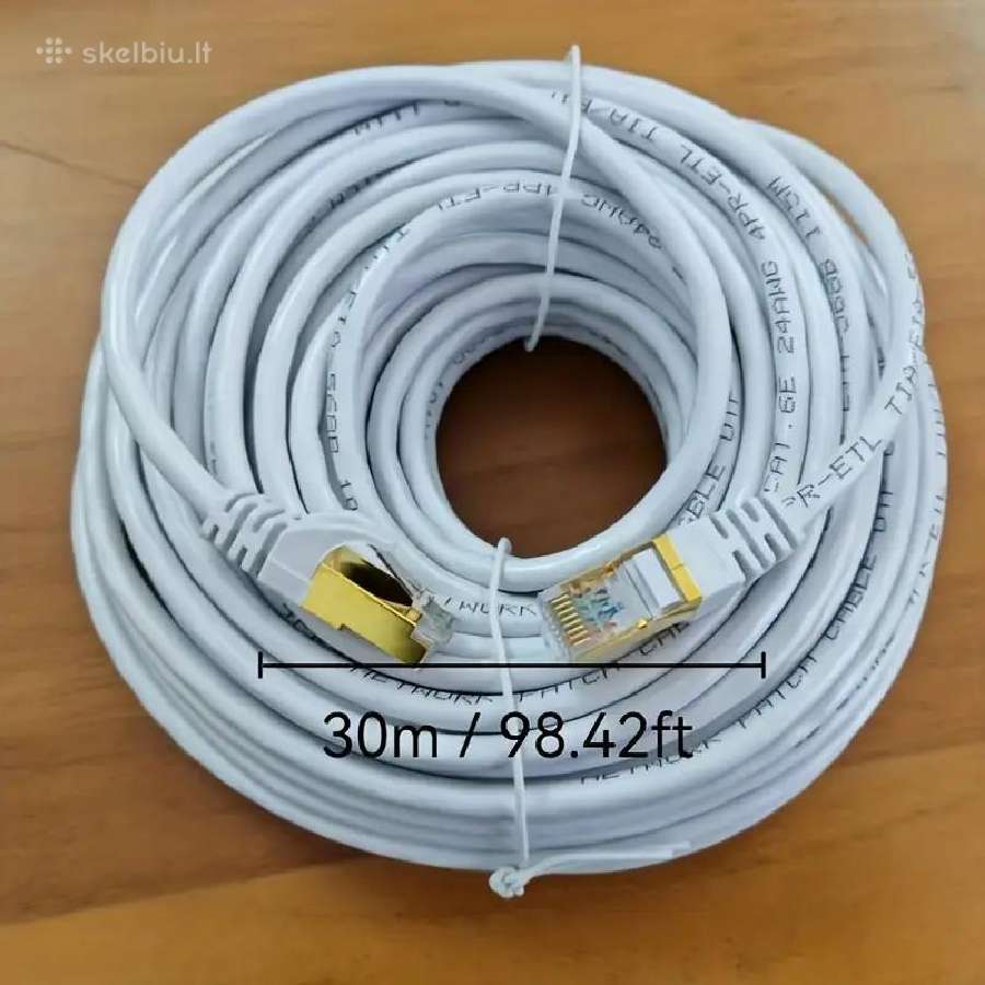 Lan tinklo kabelis – 30 metrų, 6 kategorija (Cat 6