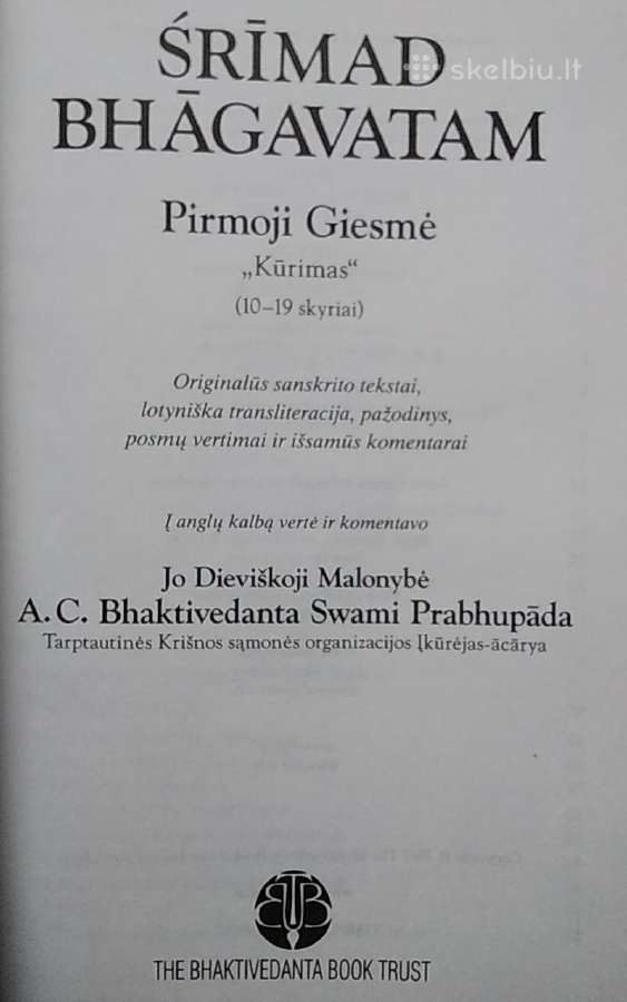 Šrimad Bhagavatam. Pirma giesmė, antra dalis - nuotraukos Nr. 2