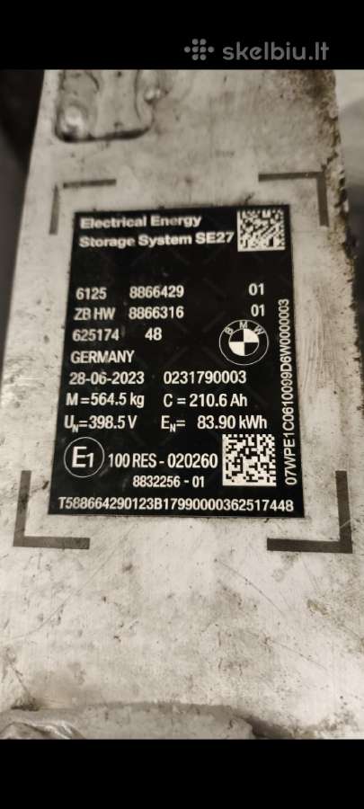 Bmw li-ion baterijos arba celės