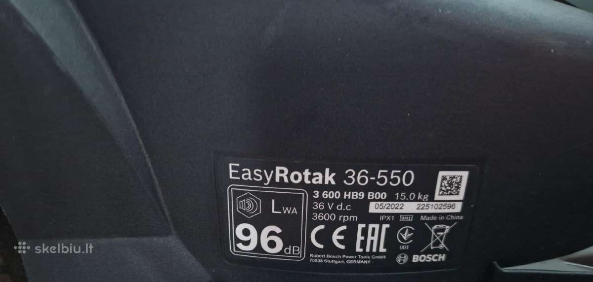 Bosch Easyrotak 36-550 Akumuliatorinė vejapjovė - nuotraukos Nr. 11