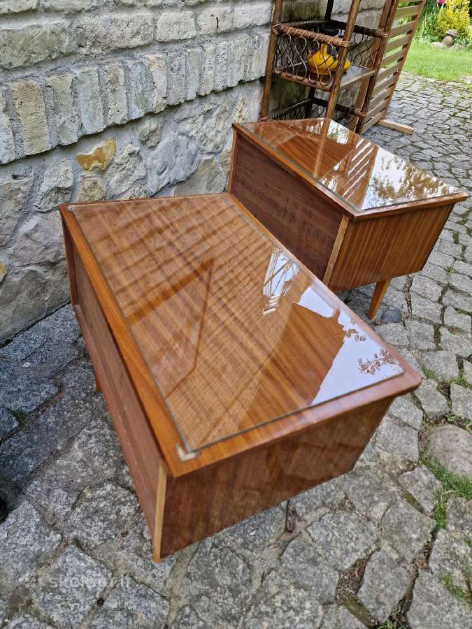 Vintažinės mid century miegamojo spintukės - nuotraukos Nr. 7