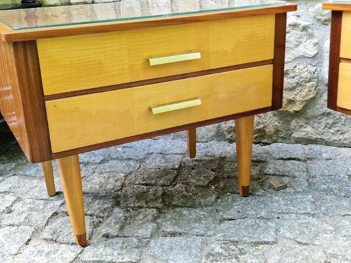 Vintažinės mid century miegamojo spintukės - nuotraukos Nr. 10