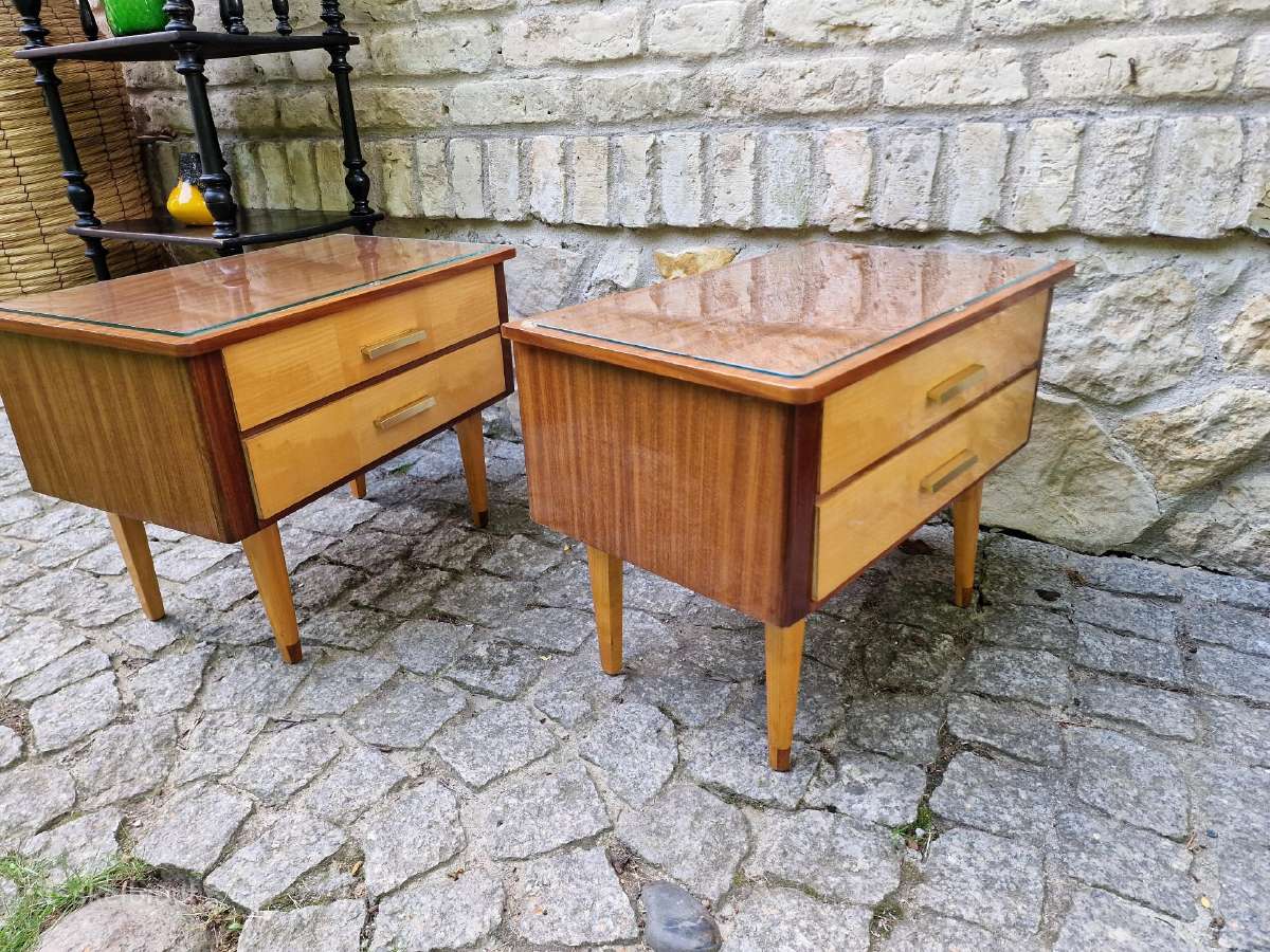 Vintažinės mid century miegamojo spintukės - nuotraukos Nr. 19
