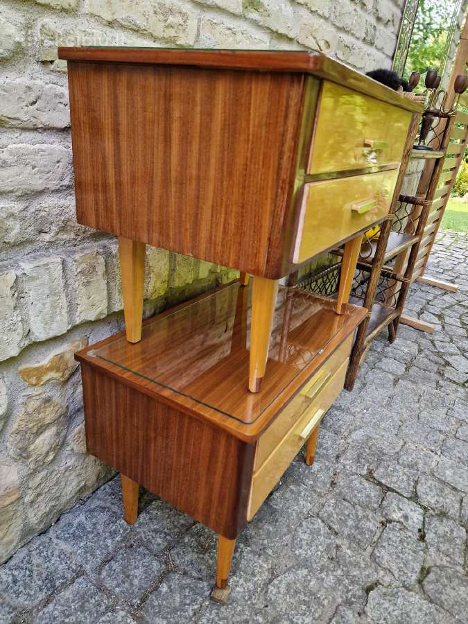 Vintažinės mid century miegamojo spintukės - nuotraukos Nr. 24