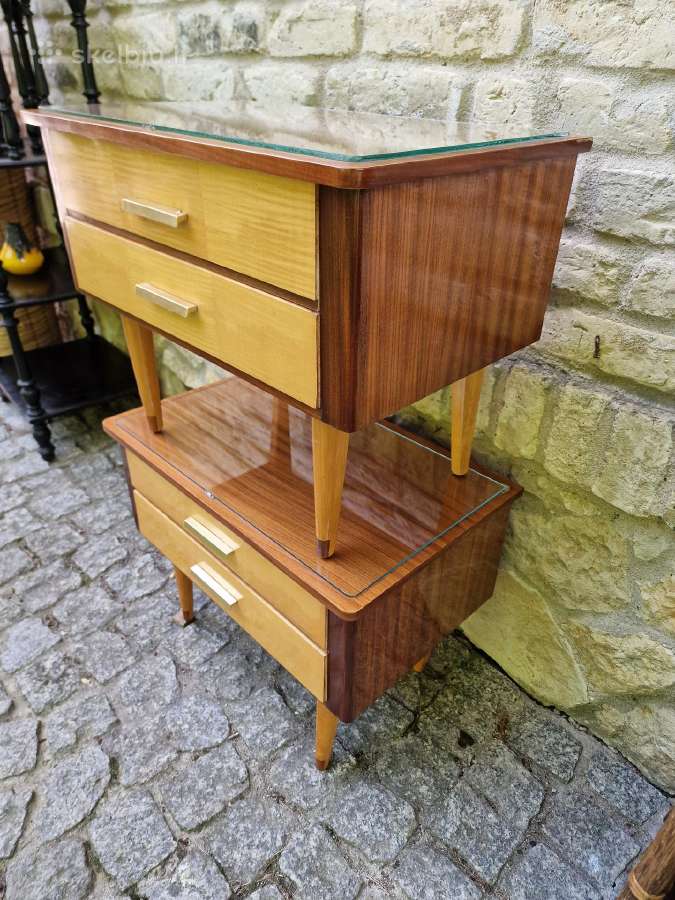 Vintažinės mid century miegamojo spintukės - nuotraukos Nr. 25