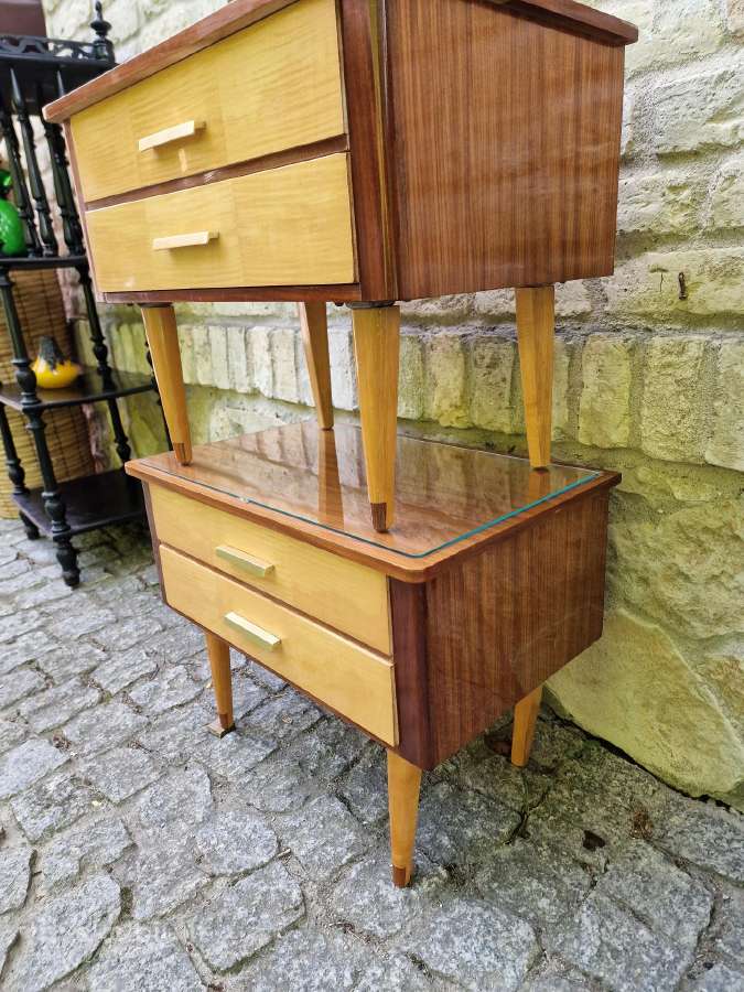 Vintažinės mid century miegamojo spintukės - nuotraukos Nr. 26
