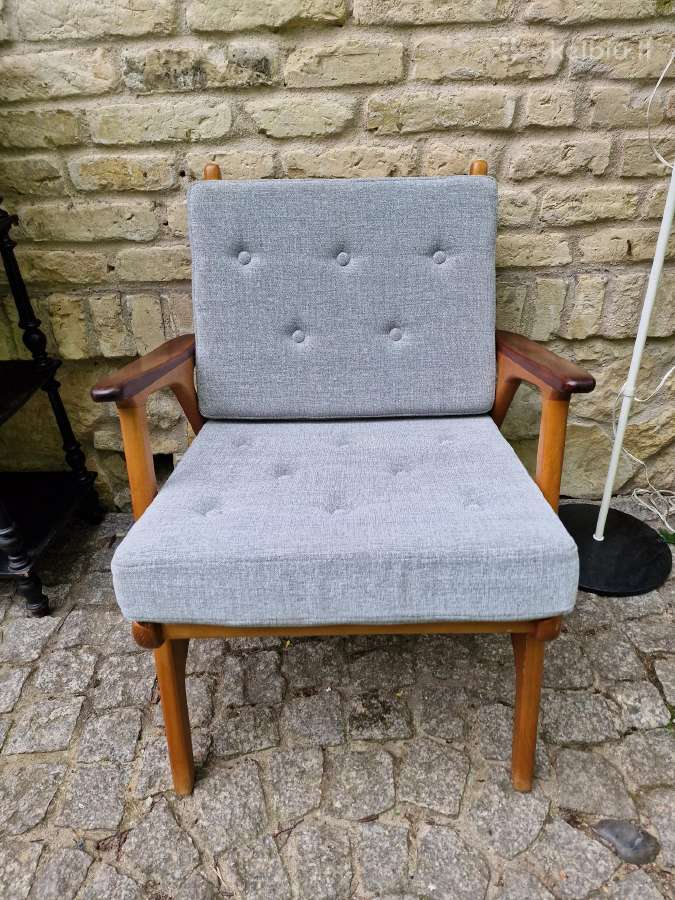 Vintažinis mid century bukmedžio fotelis - nuotraukos Nr. 4