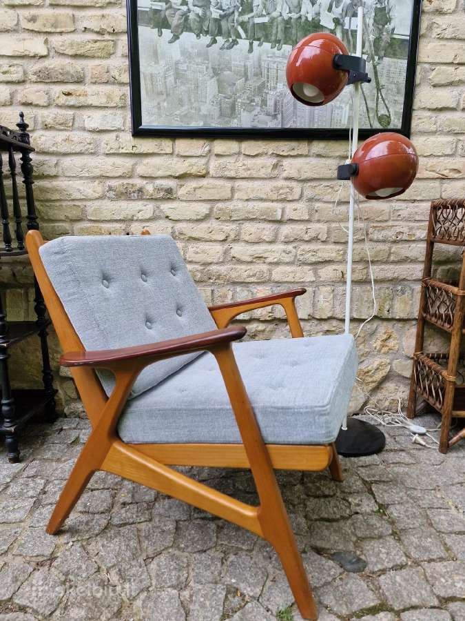 Vintažinis mid century bukmedžio fotelis - nuotraukos Nr. 5