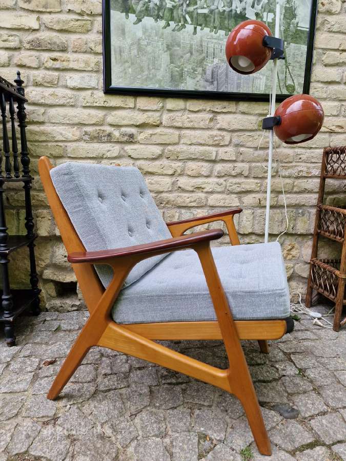 Vintažinis mid century bukmedžio fotelis - nuotraukos Nr. 7