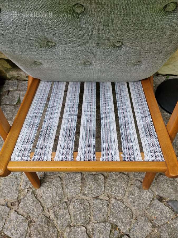 Vintažinis mid century bukmedžio fotelis - nuotraukos Nr. 9
