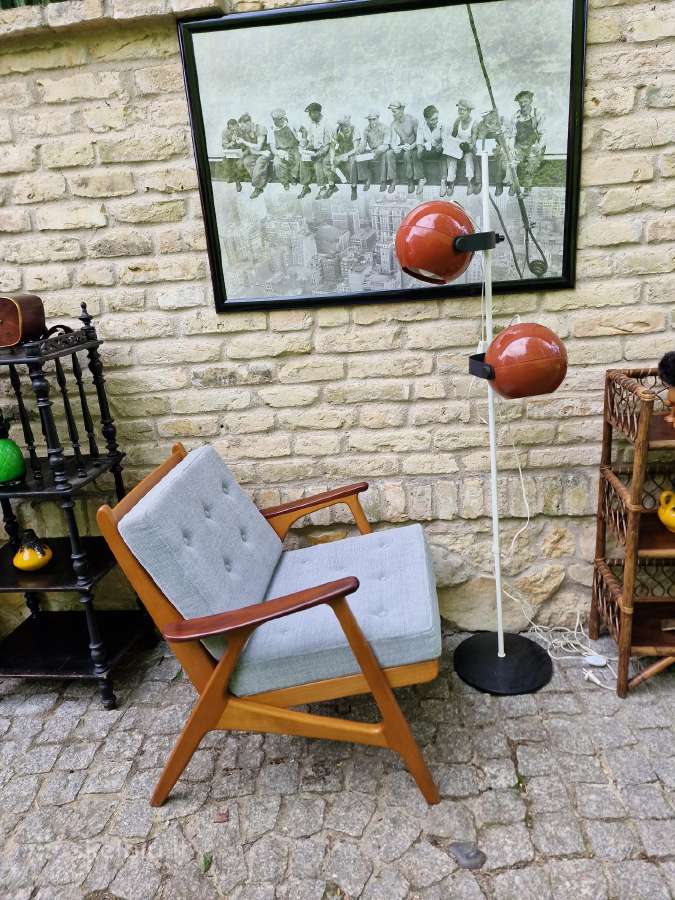 Vintažinis mid century bukmedžio fotelis - nuotraukos Nr. 26