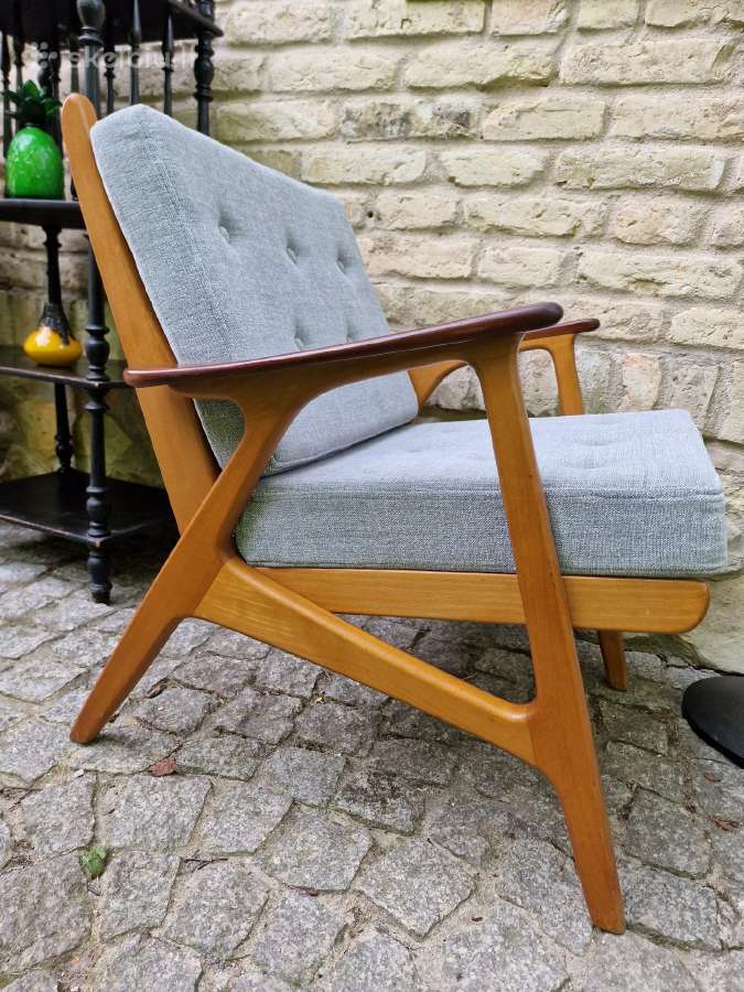 Vintažinis mid century bukmedžio fotelis - nuotraukos Nr. 27