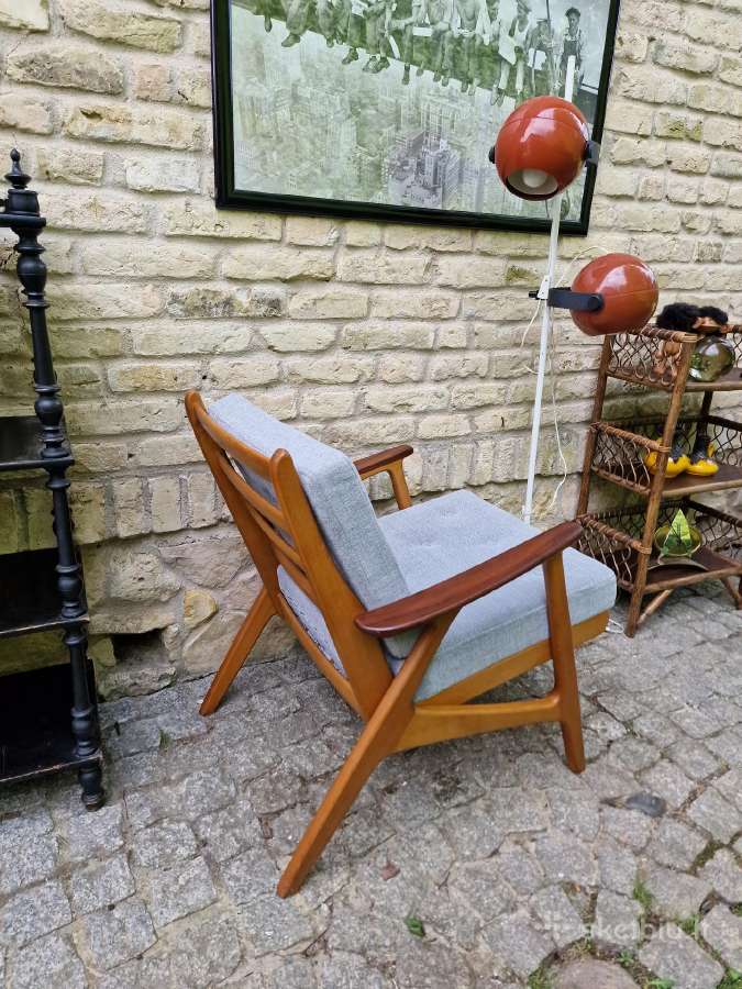 Vintažinis mid century bukmedžio fotelis - nuotraukos Nr. 28