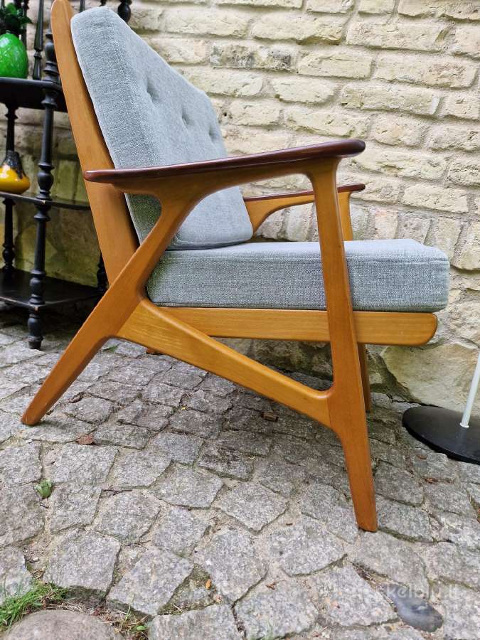 Vintažinis mid century bukmedžio fotelis - nuotraukos Nr. 29