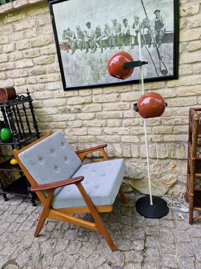 Vintažinis mid century bukmedžio fotelis - nuotraukos Nr. 31