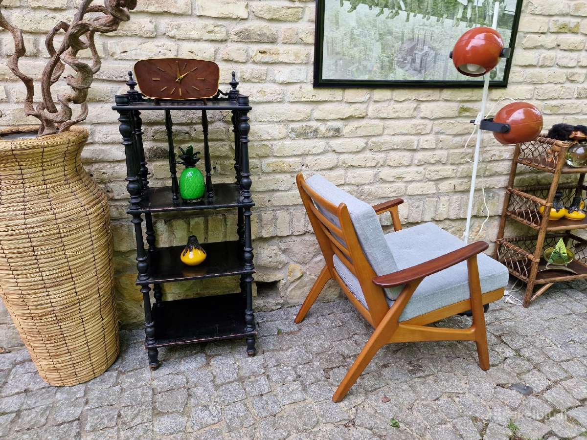 Vintažinis mid century bukmedžio fotelis - nuotraukos Nr. 32