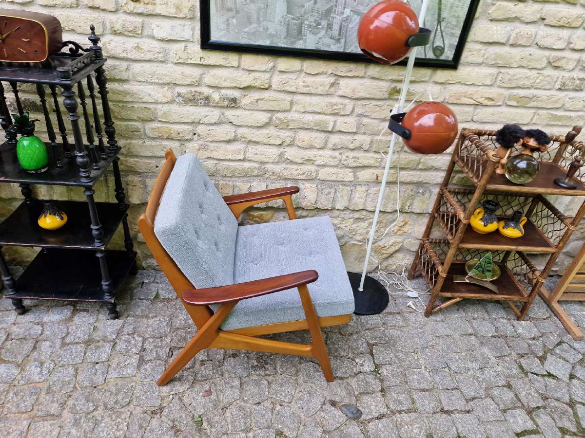 Vintažinis mid century bukmedžio fotelis - nuotraukos Nr. 33