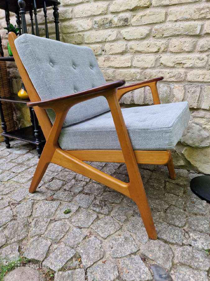 Vintažinis mid century bukmedžio fotelis - nuotraukos Nr. 34