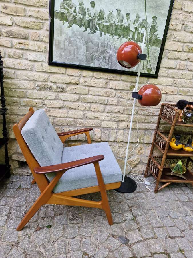 Vintažinis mid century bukmedžio fotelis - nuotraukos Nr. 35