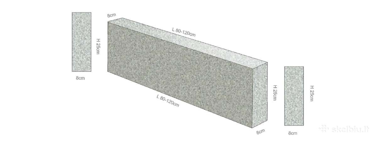 Granito bortai 100*8*25 cm - 18 Eur - nuotraukos Nr. 7