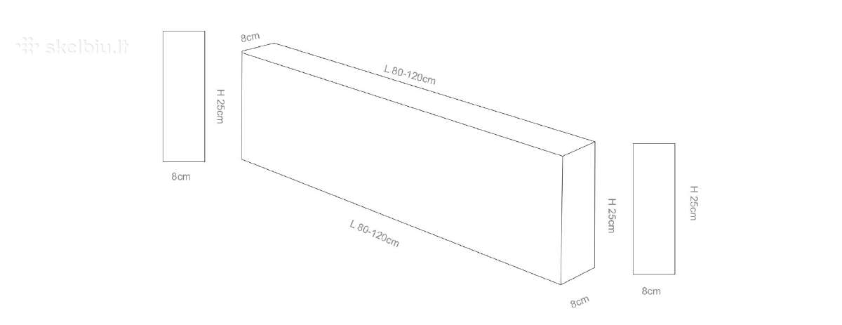 Granito bortai 100*8*25 cm - 18 Eur