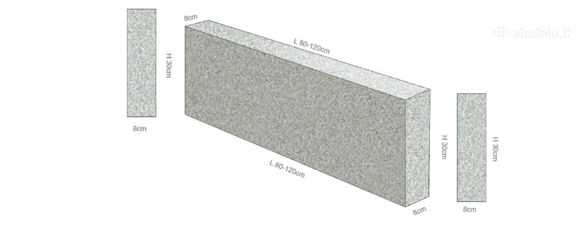 Granito bortai 100*8*30 cm - 21 Eur
