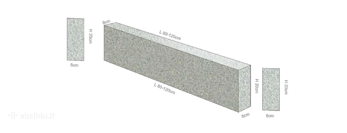 Granito bortai 100*8*20 cm - 13 Eur - nuotraukos Nr. 2