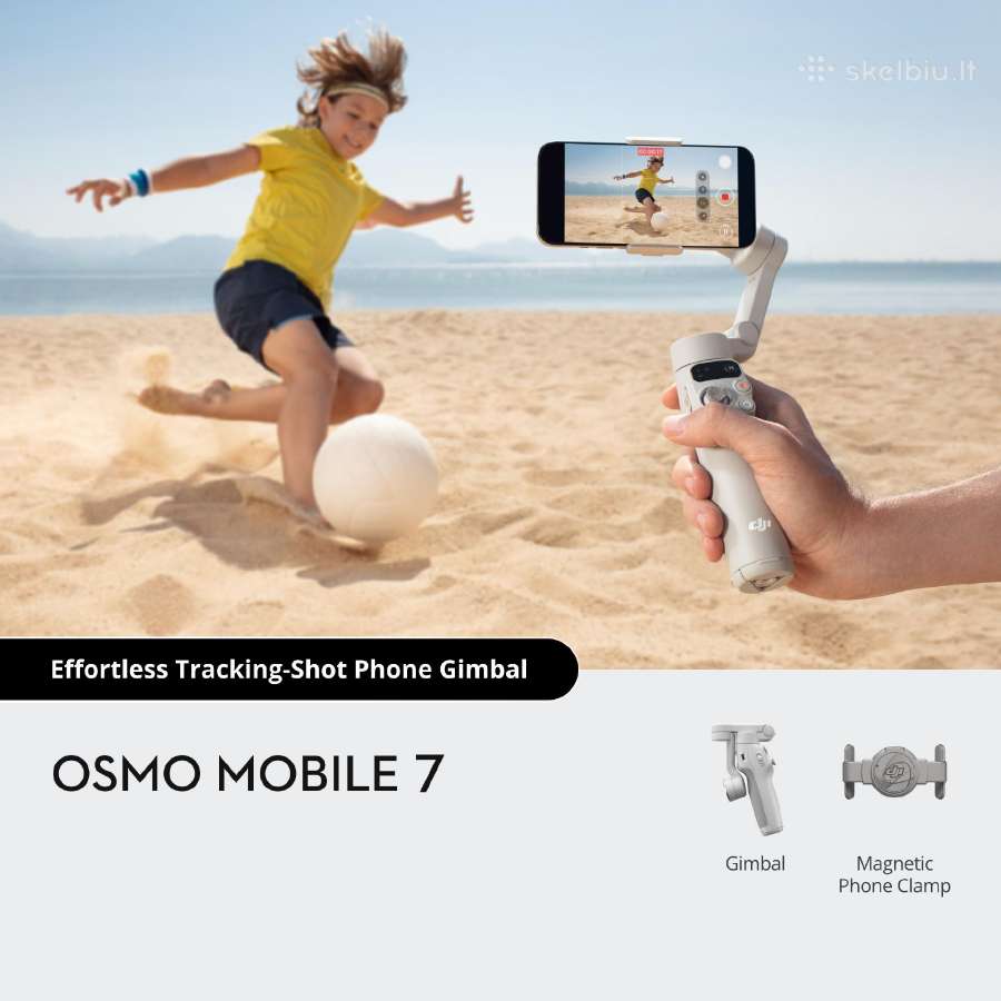 Dji Osmo Mobile 7 (šviesi) Akcija Kaina 67 € - nuotraukos Nr. 14