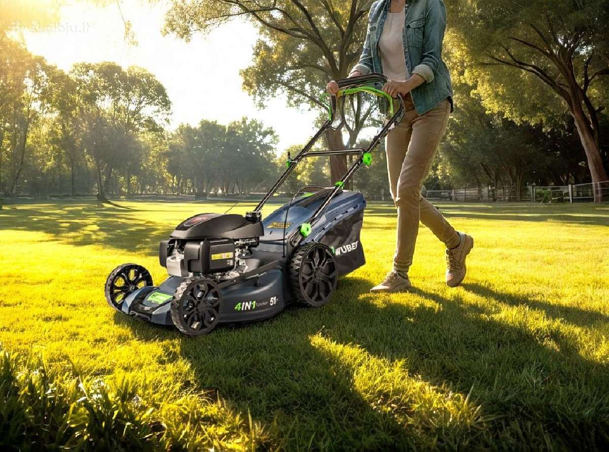 Honda benzininė vejapjovė su 201cc Wuber savaeigė - nuotraukos Nr. 11