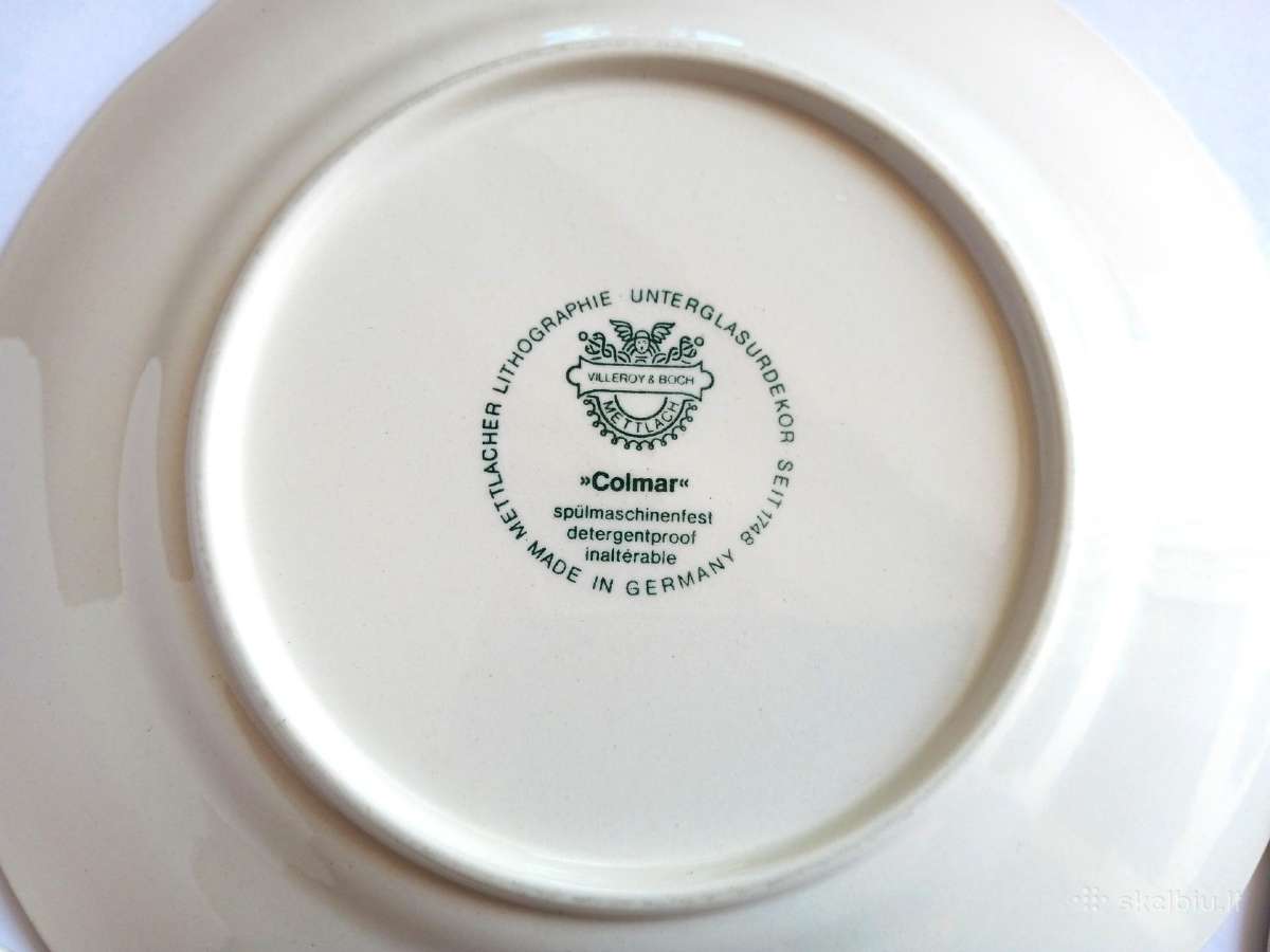 Villeroy & Boch 4 lėkštės "Colmar" Mettlach Vokiet - nuotraukos Nr. 8