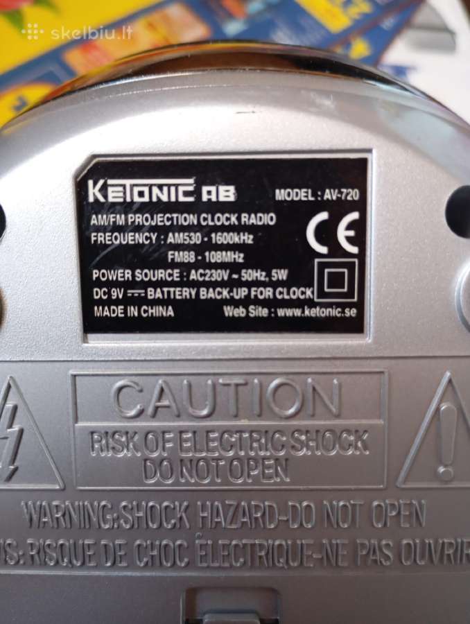 Ketonic Ab model AV-720 projection clock radio - nuotraukos Nr. 5