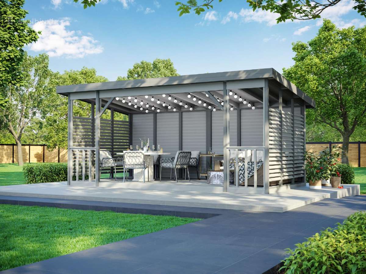 Sodo namelis – pavėsinė stoginė sandėliukas 15.9m2 - nuotraukos Nr. 2