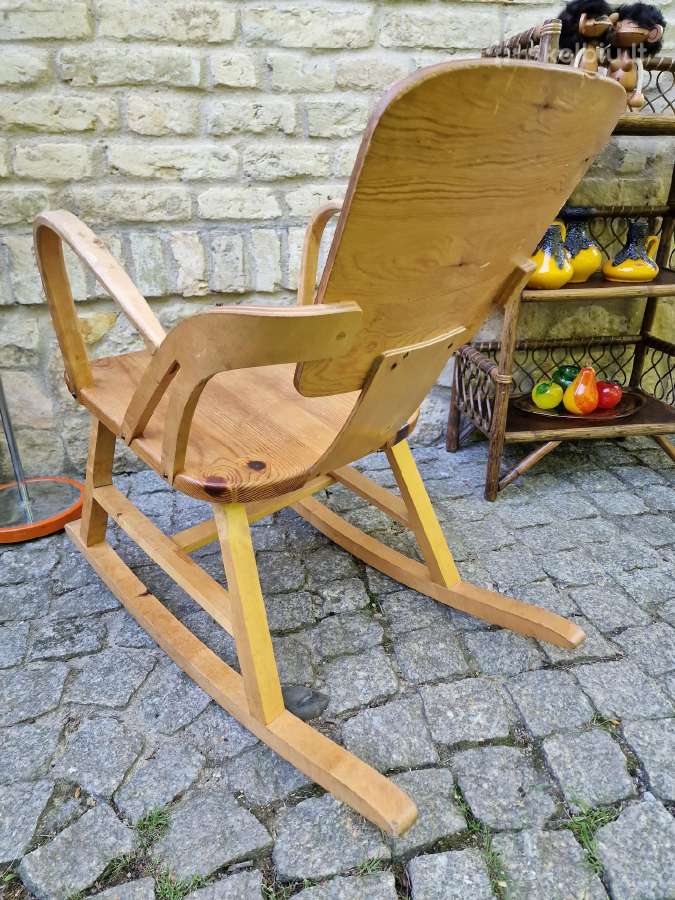 Vintažinis mid century autorinis supamas krėslas - nuotraukos Nr. 3