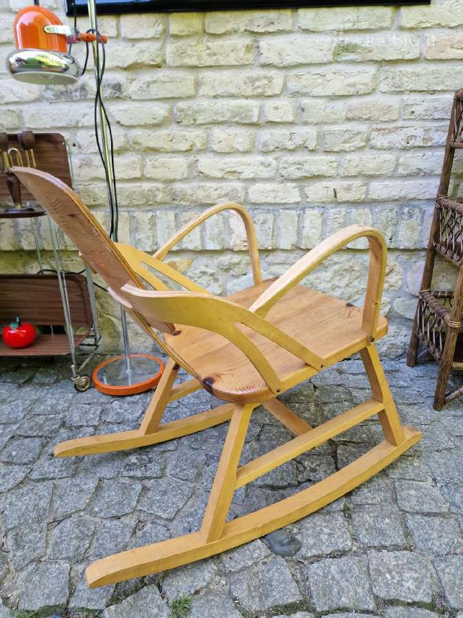 Vintažinis mid century autorinis supamas krėslas - nuotraukos Nr. 4