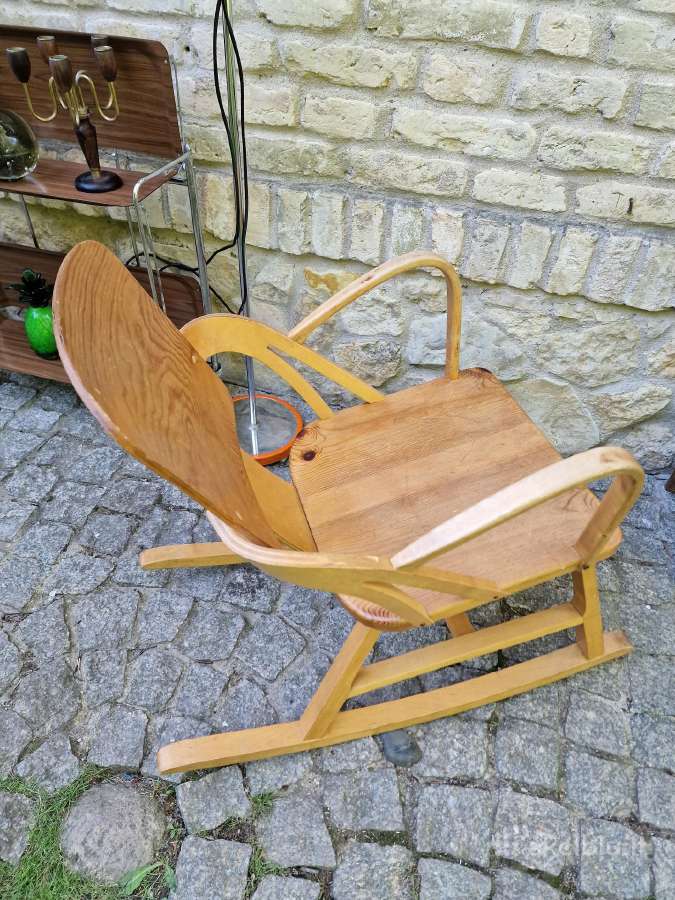 Vintažinis mid century autorinis supamas krėslas - nuotraukos Nr. 8