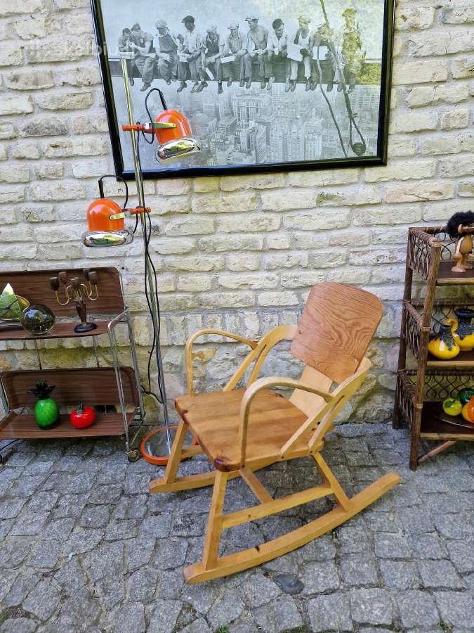 Vintažinis mid century autorinis supamas krėslas - nuotraukos Nr. 9