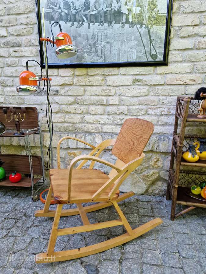 Vintažinis mid century autorinis supamas krėslas - nuotraukos Nr. 13