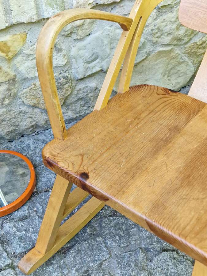 Vintažinis mid century autorinis supamas krėslas - nuotraukos Nr. 16