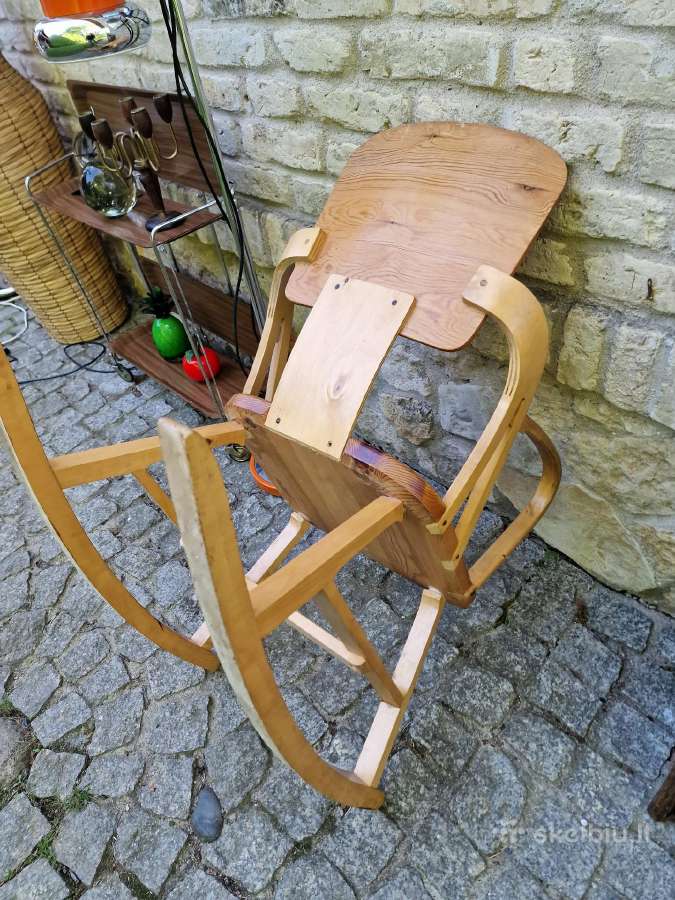 Vintažinis mid century autorinis supamas krėslas - nuotraukos Nr. 19