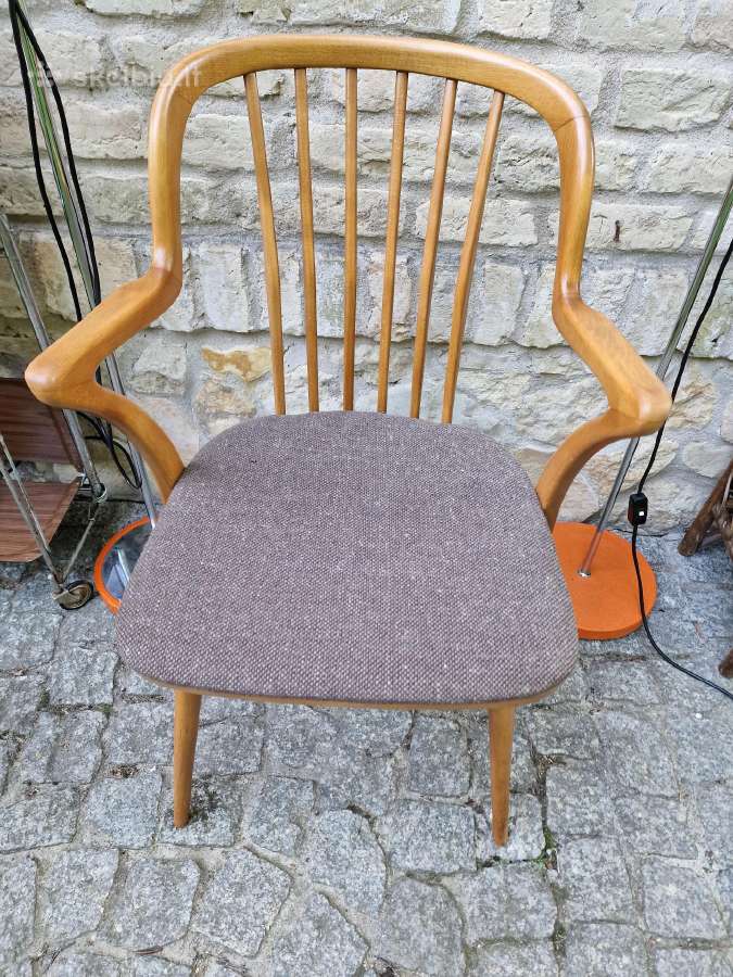 Vintažinė mid century bukmedžio masyvo kėdė - nuotraukos Nr. 10