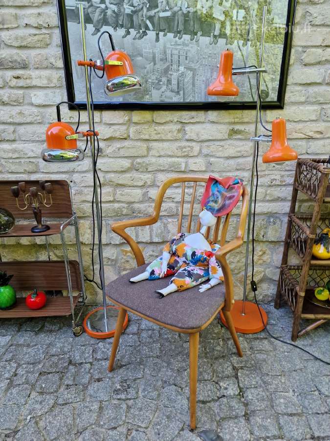 Vintažinė mid century bukmedžio masyvo kėdė - nuotraukos Nr. 12