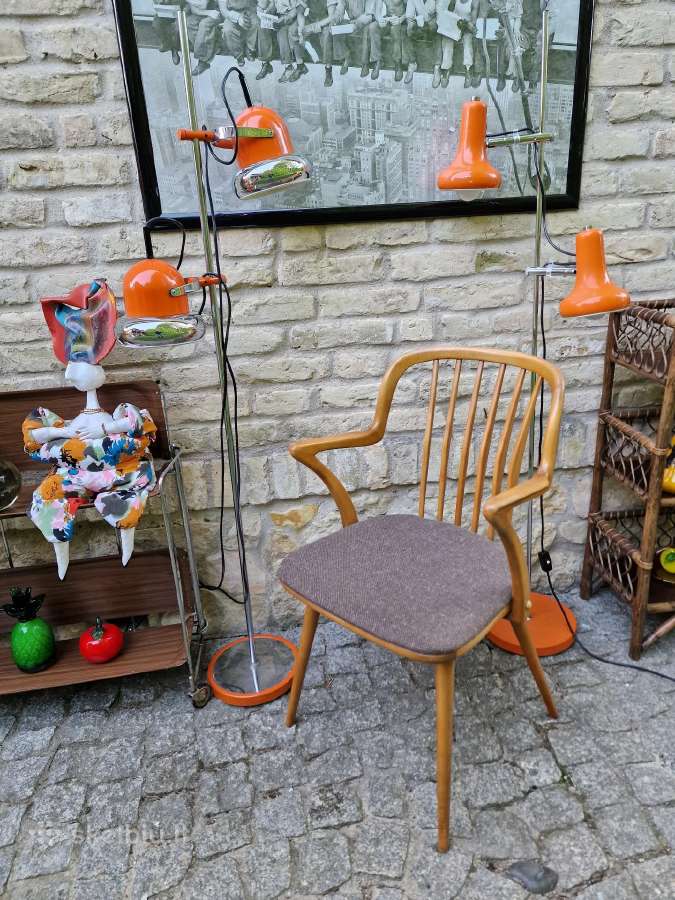 Vintažinė mid century bukmedžio masyvo kėdė - nuotraukos Nr. 16