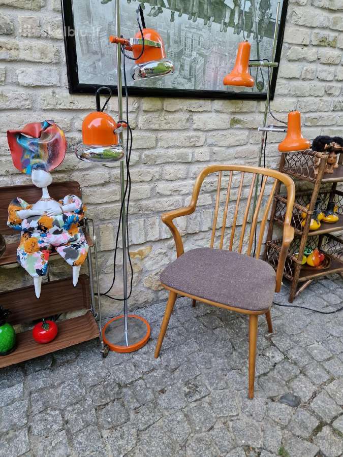 Vintažinė mid century bukmedžio masyvo kėdė - nuotraukos Nr. 19