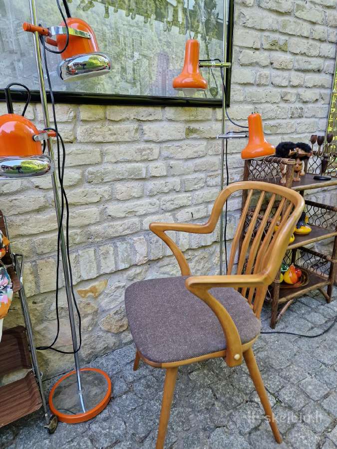 Vintažinė mid century bukmedžio masyvo kėdė - nuotraukos Nr. 26